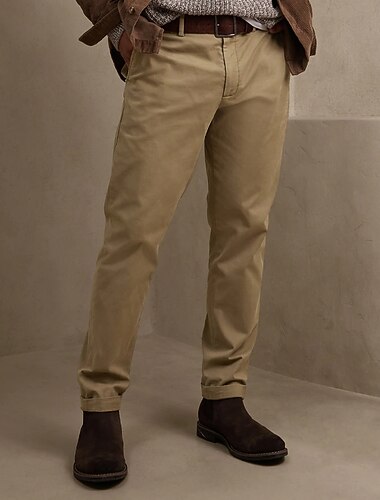  Herr Långbyxor Kinesiska Chino byxor Ficka Slät Komfort Andningsfunktion Kontor Dagligen Affär Ledigt Svart Kaki