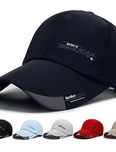  Herren Cap Basecap Schwarz Weiß Polyester Bedruckt Modisch Klassisch & Zeitlos Schick & Modern Outdoor Täglich Buchstabe Tragbar Atmungsaktiv