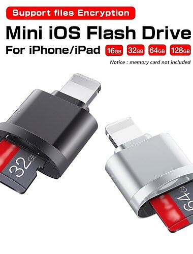  Konwerter czytnika kart micro sd odpowiedni dla iphone'a ipadotg na czytnik kart micro sd/tf adapter przeglądarki czytnik kart pamięci dla iphone 14/13/12/pro/11/x/xr/max/8 obsługuje ios 13 i exfat &