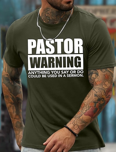  Hombre Letra Estampados Fe Camiseta Camisetas gráficas 100% Algodón Manga Corta Gráfico Camisa Negro Blanco Azul Camiseta cómoda Vacaciones Calle Ropa de diseñador de moda