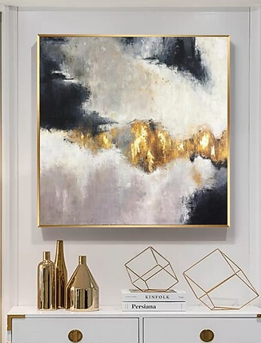  olieverfschilderij handgemaakt groot formaat schilderij handgeschilderde kunst aan de muur goud abstract canvas schilderij woondecoratie decor geen frame schilderij alleen