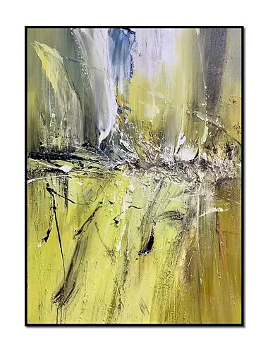  pintura al óleo hecha a mano lienzo arte de la pared decoración estilo moderno abstracto de zao wou-ki para el hogar decoración de la sala de estar horizontal enrollado sin marco pintura sin estirar