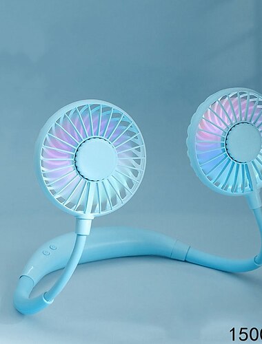  Hals hängender Ventilator tragbarer USB-Mini-Lazy-Ventilator Headset Hals hängender kleiner Ventilator USB-Ladeband Aromatherapie Hals hängender Ventilator