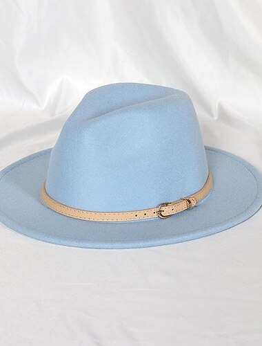  Hüte Wolle / Acryl Fedora-Hut Formal Hochzeit Cocktail Royal Astcot Einfach Mit Pure Farbe Kopfschmuck Kopfbedeckung