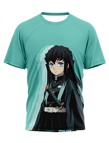  Muichiro Tokito T-Shirt 3D Grafisch Voor Voor Stel Voor heren Dames Volwassenen 3D afdrukken