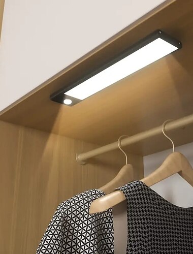  Ultradünne kabellose LED-Schrankleuchten mit Magnetsensor, Induktion des menschlichen Körpers mit wiederaufladbarem Weinschranklicht für den Innenbereich, 10/20/30/40 cm