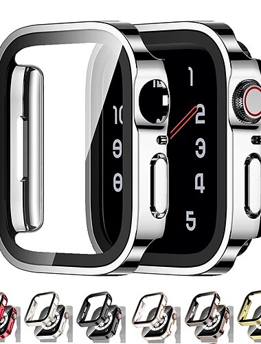  Horlogekast met schermbeschermer Compatibel met: Apple Watch Ultra 49mm / Series 8 7 41mm 45mm / Series 6 5 4 SE 40mm 44mm Schokbestendig Harde pc Horloge Deksel