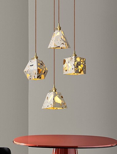  moderne pendel marmor 1-lys mini pendel lys nattbord liten lysekrone, fargeskiftende krystall hengelampe metallstang tak pendelbelysning for soverom
