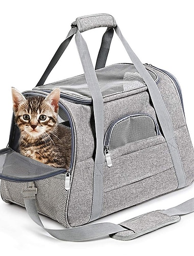  Новая холщовая уличная сумка для кошек и собак, портативная дышащая автомобильная сумка для домашних животных, портативная складная сумка для собак