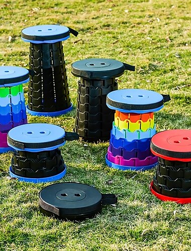  Draagbare Opvouwbare Stoel Inklapbare Stoel voor Wachten Vissen en Buiten Kamperen Ultralicht en Verstelbaar met uitschuifbare hoogte 45cm/17.7in