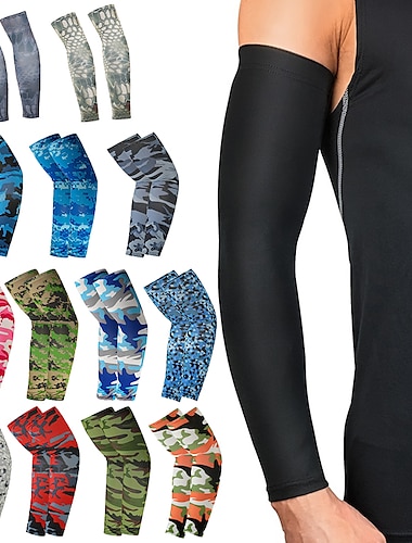  BOODUN Mangas de ciclismo Graphic camuflaje Filtro Solar A prueba de polvo Reductor del Sudor Cómodo Bicicleta / Ciclismo Rosa Verde Ejército Rojo para Hombre Mujer Adulto Ejercicio al Aire Libre