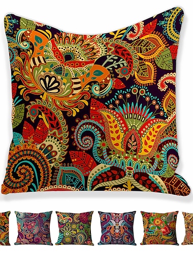  Paisley Bandanna Double Side Cushion Cover 1PC Soft Decorative Throw Pillow Cover Cushion Case Pillowcase for Bedroom Livingroom Machine Washable Outdoor Indoor Cushion for Sofa Couch Bed Chair