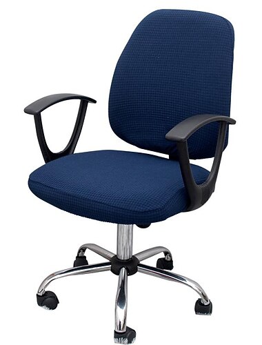  غطاء كرسي مكتب الكمبيوتر تمتد الدورية الألعاب مقعد الغلاف مرونة الصوف القطبي أسود بلون ناعم دائم قابل للغسل