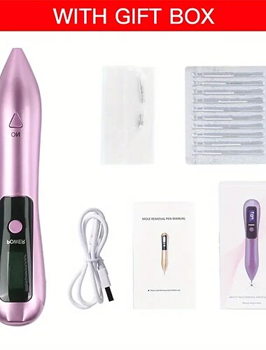  9-Stufen-LCD-Gesichtshaut-Entferner für dunkle Flecken Maulwurf-Tattoo-Entfernung Laser-Plasma-Stift-Maschine Gesichts-Sommersprossen-Tag Warzenentfernung Schönheitspflege