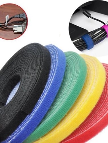  cinta de sujeción reutilizable ataduras de cables rollo de gancho de doble cara correas de gancho organizador de cables