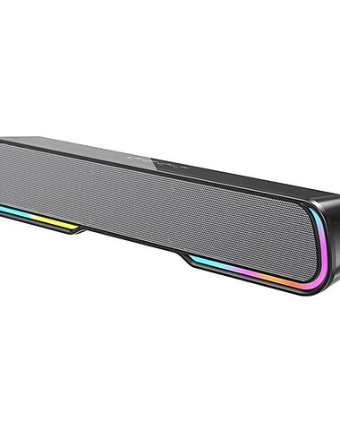  rgb lichtemittierende mini desktop lange tragbare soundbar subwoofer high power pc retro full range bluetooth lautsprecher som für zu hause