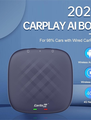  Carlinkit Carplay AI Box Mini Wireless Carplay Android Auto QCM6125 Android 13.0 Carplay Streaming Box لـ iptv netflix 64G 128G