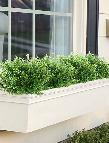  1pc シミュレーションプラスチック造花と植物ユーカリ植物壁の装飾鉢植えフラワーアレンジメントの装飾リシマチアブーケ