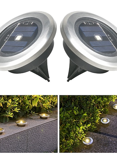  4/8 шт. дисковый светильник, открытый светодиодный садовый солнечный подземный светильник, прожектор для палубы, погребенный солнечный светодиодный светильник, украшение для сада