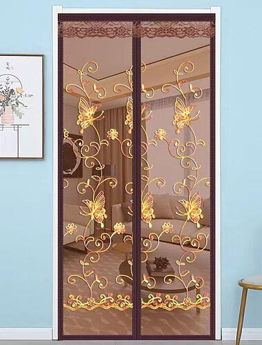  Magnetische Fliegengittertür tragbar Fliegen- oder Insektenfliegengitter magnetisch Türöffnungs-Mückennetz für Schiebetür Garage Terrasse Küche Wohnzimmer Fensterzimmer Schlafzimmer Bar einfache