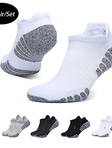  Hombre 2 pares Calcetín Calcetines hasta el Tibio Calcetines de Deporte Calcetines Cortos Negro Blanco Color Bloque de color Exterior Ropa Cotidiana Vacaciones Medio Primavera verano Moda Deportes