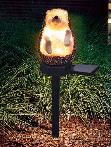  Solarlampe im Freien Gartenlampe Imitation Tier Solar Nachtlampe Igel Harz Landschaft Kanalstrahler LED Haufen Lampe Garten Garten Rasen Rasenlampe 1pc