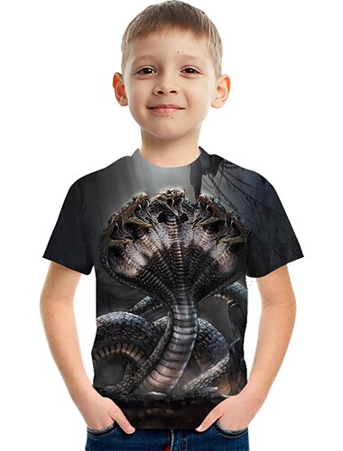  Mode Brief Muster gedruckt Kurzarm T-Shirt Mode 3D bedruckte bunte Hemden für Jungen und Mädchen