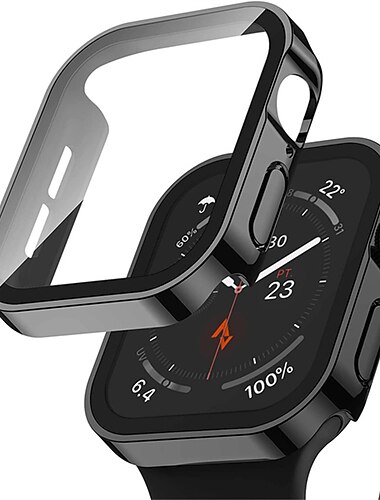  Uhrengehäuse mit Displayschutzfolie Kompatibel mit Apple Watch Ultra 49mm / Series 8 7 41mm 45mm / Series 6 5 4 SE 40mm 44mm Stoßresistent Harter PC Beobachten Abdeckung