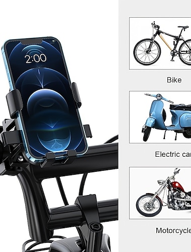  Motorrad-Telefonhalterung Fahrradtelefonhalterung Tragbar Verstellbar Abziehbar Telefonhalter für Outdoor Motorrad Fahhrad Kompatibel mit Alles Handy Handy-Zubehör