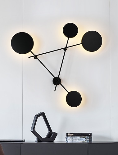  led nástěnná světla kruhový design stmívatelná 80cm kreativní ulička ložnice obývací pokoj dekorace na stěnu nástěnné osvětlení 110-240v