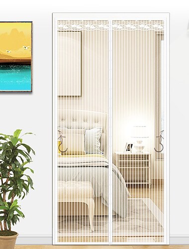  Magnetische Fliegengittertür Tragbar Fliegen- oder Insektengitter Magnetisch Durchgang für Schiebetür Garage Patio Küche Wohnzimmer Fensterraum Schlafzimmer Bar Haustier und kinderleichter Zugang