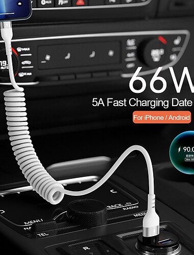  кабель для быстрой зарядки 5a 66w usb type c кабель 3a micro usb spring автомобильный кабель realme телефонные аксессуары для iphone samsung xiaomi huawei аксессуар для телефона