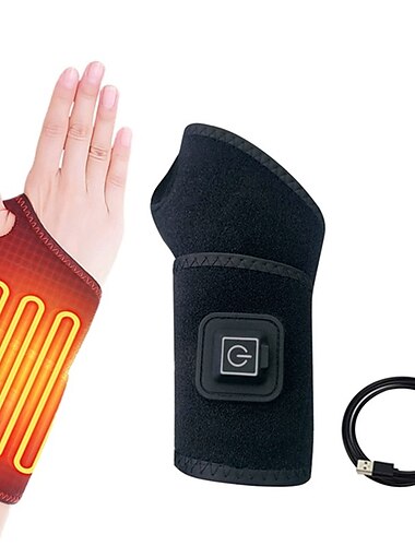  USB Electric Heating Wrist Brace Hand And Wrist Heated Wrap Warm Compression Wrist Band 3-level Temperature Control Hand Warmer Waterproof Heated Wristband