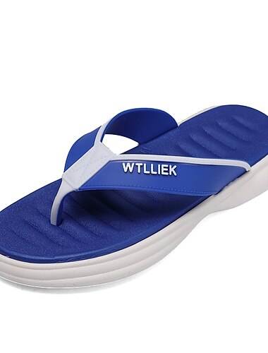  Homme Chaussons & Tongs Sandales plates Tongs Marche Décontractées Plage du quotidien EVA Respirable Mocassins Noir Bleu Kaki Eté