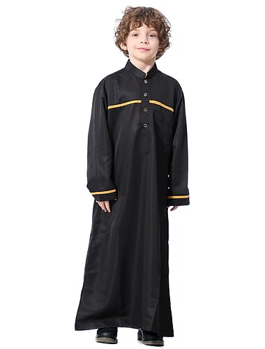  Jungen Kleid Thobe / Jubba Religiös Saudi-Arabisch arabisch Muslim Ramadan Kinder Gymnastikanzug / Einteiler