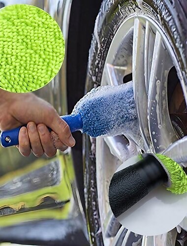  biltvätt detaljer bil rengöring borste mikrofiber hjul fälg borste för bil bagageutrymme motorcykel auto detaljer borste bil underhåll fälg rengöring borste biltvätt skönhet