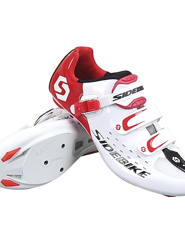  SIDEBIKE Взрослые Обувь для велоспорта Обувь для шоссейного велосипеда Противозаносный Дышащий Горный велосипед Чёрный / Серебряный Красный / Белый Черный / красный Муж. Жен. Обувь для велоспорта