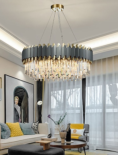  deckenleuchte lampe schwarz kristall luxus kronleuchter modernes bauernhaus kristall kronleuchter deckenleuchte kompatibel mit wohnzimmer foyer esszimmer flur schlafzimmer