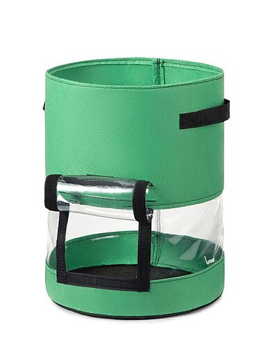  1 stück kartoffel wachsen tasche gemüse zwiebel hausgarten pflanze tasche mit griff pu verdickte garten karotte taro erdnuss wachsen tasche kartoffeltopf