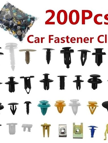  Starfire 50/100/200 Stks/set Universele Plastic Clips Voor Auto Spatbord Bumper Deur Auto Interieur Gat Voering panel Retainer Push Clips