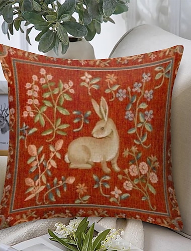  middeleeuwse franse dubbelzijdige kussensloop 1 st decoratieve vierkante kussensloop kussensloop voor slaapkamer woonkamer sofa bank stoel