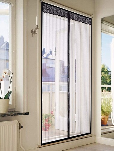  Magnetgittertür tragbar, Fliegen- oder Insektengitter magnetisch, Moskitonetz für Schiebetür, Garage, Terrasse, Küche, Wohnzimmer, Fensterzimmer, Schlafzimmer, Bar, Haustier und Kinder