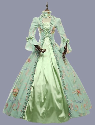  Rokoko Viktorianisch Vintage-Kleid Ballkleid Abschlussballkleid Maria Antonietta Damen Maskerade Karneval Party Halloween Erwachsene Kleid