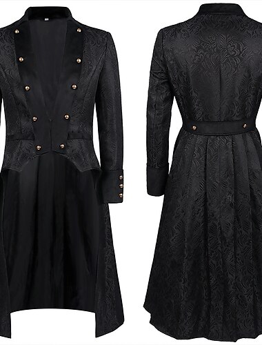  Punk & Gothic Middeleeuws Steampunk Jas Smoking Trenchcoat Ren Faire Vampieren Pest dokter Voor heren Stoompunk Maskerade Casual / Dagelijks Volwassenen Jas