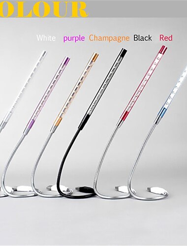  led lampe de bureau dc 5v usb mini 10 led lampe en métal pour la lecture livre flexible livre lampe de lecture veilleuse portable ordinateur portable pc 1 pièces