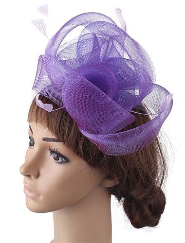  Fascinators Sombreros Tocados Sinamay Formal Boda El derby de Kentucky Carrera de caballos dia de las damas Elegante Glamouroso Retro Con Pluma Celada Sombreros