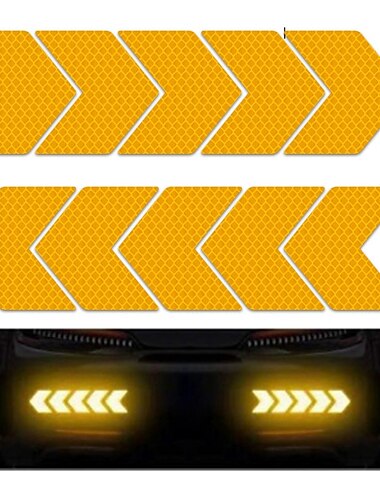  10 stks/set auto auto diverse kleuren sticker zelfklevende reflecterende pijl teken tape