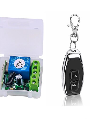  rf trådlös fjärrkontroll switch relä 433mhz dc 12v 1-kanals mottagare modul för inlärning av kod sändare fjärrkontroll