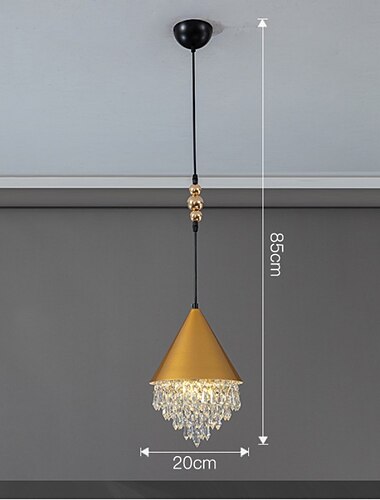  20 cm einzigartiger Design-Kronleuchter aus Metall Mini-Perlen lackiert im nordischen Vintage-Stil 220-240 V