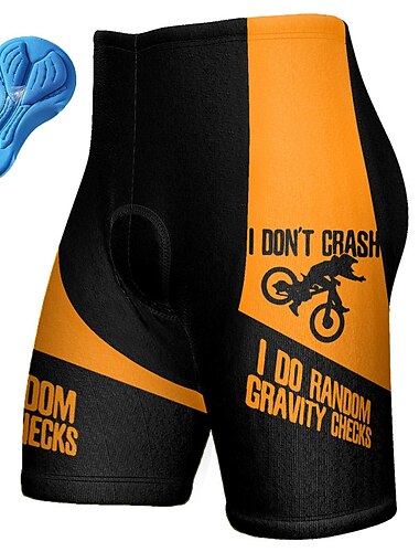  Ανδρικά Γραφική Γράμμα & Αριθμός Αστείος Σορτς ποδηλασίας Ποδήλατο Σορτσάκια με Μαξιλαράκια Παντελόνια Φούστες Ποδηλασία Βουνού Ποδηλασία Δρόμου Αθλητισμός 3D Pad Γρήγορο Στέγνωμα Ύγρανση Αναπνέει